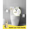 imageHibbent Toilet Handle Replacement Front Mount Tank Flush Lever Handle Compatible with American Standard Toilet Trip Lever with Stainless Steel Flapper Chains WhiteGold