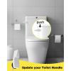 imageHibbent Toilet Handle Replacement Front Mount Tank Flush Lever Handle Compatible with American Standard Toilet Trip Lever with Stainless Steel Flapper Chains WhiteWhite