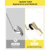 imageHibbent Toilet Handle Replacement Front Mount Tank Flush Lever Handle Compatible with American Standard Toilet Trip Lever with Stainless Steel Flapper Chains WhiteGold