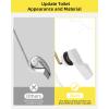 imageHibbent Toilet Handle Replacement Front Mount Tank Flush Lever Handle Compatible with American Standard Toilet Trip Lever with Stainless Steel Flapper Chains WhiteWhite