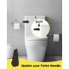 imageHibbent Toilet Handle Replacement Front Mount Tank Flush Lever Handle Compatible with American Standard Toilet Trip Lever with Stainless Steel Flapper Chains WhiteMatte Black