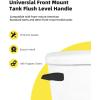 imageHibbent Toilet Handle Replacement Front Mount Tank Flush Lever Handle Compatible with American Standard Toilet Trip Lever with Stainless Steel Flapper Chains WhiteMatte Black