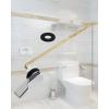 imageHibbent Toilet Handle Replacement Front Mount Tank Flush Lever Handle Compatible with American Standard Toilet Trip Lever with Stainless Steel Flapper Chains WhiteChrome