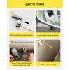 imageHibbent Toilet Handle Replacement Front Mount Tank Flush Lever Handle Compatible with American Standard Toilet Trip Lever with Stainless Steel Flapper Chains WhiteBrushed Nickel