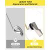 imageHibbent Toilet Handle Replacement Front Mount Tank Flush Lever Handle Compatible with American Standard Toilet Trip Lever with Stainless Steel Flapper Chains WhiteBrushed Nickel