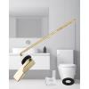 imageHibbent Toilet Handle Replacement Front Mount Tank Flush Lever Handle Compatible with American Standard Toilet Trip Lever with Stainless Steel Flapper Chains WhiteGold