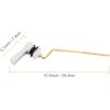 imageHibbent Universal Metal Side Mount Toilet Handle Replacement Kit Brass Toilet Flush Tank Lever with Stainless Steel Flapper Chains for Most Toilets Brushed GoldWhite