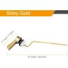 imageHibbent Universal Metal Side Mount Toilet Handle Replacement Kit Brass Toilet Flush Tank Lever with Stainless Steel Flapper Chains for Most Toilets Brushed GoldPolished Brass