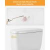 imageHibbent Universal Metal Side Mount Toilet Handle Replacement Kit Brass Toilet Flush Tank Lever with Stainless Steel Flapper Chains for Most Toilets Brushed GoldPolished Brass