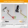 imageHibbent Universal Metal Side Mount Toilet Handle Replacement Kit Brass Toilet Flush Tank Lever with Stainless Steel Flapper Chains for Most Toilets Brushed GoldOil Rubbed Bronze