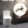 imageHibbent Universal Metal Side Mount Toilet Handle Replacement Kit Brass Toilet Flush Tank Lever with Stainless Steel Flapper Chains for Most Toilets Brushed GoldPolished Brass