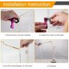 imageHibbent Universal Metal Side Mount Toilet Handle Replacement Kit Brass Toilet Flush Tank Lever with Stainless Steel Flapper Chains for Most Toilets Brushed GoldRainbow