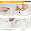 imageHibbent Universal Metal Side Mount Toilet Handle Replacement Kit Brass Toilet Flush Tank Lever with Stainless Steel Flapper Chains for Most Toilets Brushed GoldPolished Brass