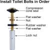 imageHibbent Universal Toilet Tank to Bowl Gaskets with 3 Sets Brass Hardware Kits Fits Most 2Inch 25Inch Flush Valve Opening 2Piece Toilet Tanks