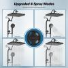 imageHibbent Upgraded 5spray 13 Shower Head High Pressure Rainfall Showerhead Combo Easy Reach 10Spray Handheld 12 Extension Arm 4way Diverter 71 Hose Showerhead Holder OilRubbed BronzeOil Rubbed Bronze