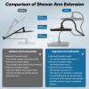 imageHibbent Upgraded 5spray 13 Shower Head High Pressure Rainfall Showerhead Combo Easy Reach 10Spray Handheld 12 Extension Arm 4way Diverter 71 Hose Showerhead Holder OilRubbed BronzeOil Rubbed Bronze