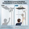 imageHibbent Upgraded 5spray 13 Shower Head High Pressure Rainfall Showerhead Combo Easy Reach 10Spray Handheld 12 Extension Arm 4way Diverter 71 Hose Showerhead Holder OilRubbed BronzeBrushed Nickel