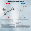 imageHibbent Upgraded 5spray 13 Shower Head High Pressure Rainfall Showerhead Combo Easy Reach 10Spray Handheld 12 Extension Arm 4way Diverter 71 Hose Showerhead Holder OilRubbed BronzeBrushed Nickel