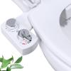 imageHibbent Bidet Attachment for Toilet Hot and Cold Water Spray NonElectric Dual Nozzle for Frontal ampamp Rear Wash Adjustable Water Pressure Control Self Cleaning Water Sprayer BlackChromeWhite