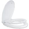 imageHibbent Potty Training Toilet Seat Builtin Magnetic Seat Lid with Cover Never Loosen and Slow Close Convertible Toilet Seat for Kids Adult and Child White ElongatedWhite