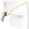 imageHibbent Universal Metal Side Mount Toilet Handle Replacement Kit Brass Toilet Flush Tank Lever with Stainless Steel Flapper Chains for Most Toilets Brushed GoldBrushed Nickel