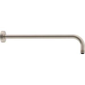 imageHibbent 16 Inch All Metal Shower Extension Arm  Extra Long With Flange Stainless Steel Rainfall Water Outlet Wall Mounted Head Extender ChromeBrushed Nickel