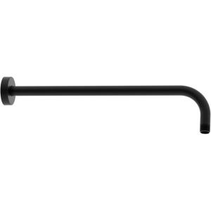 imageHibbent 16 Inch All Metal Shower Extension Arm  Extra Long With Flange Stainless Steel Rainfall Water Outlet Wall Mounted Head Extender ChromeMatte Black