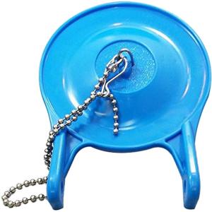 imageHibbent Large 3Inch Toilet Flapper Replacement Compatible with Gerber 99788 Water Conserving Toilet Flappers for 3 Inch Flush Valves Stainless Steel Chain High Performance Easy to Install BlueBlue