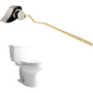 imageHibbent Metal Toilet Handle Replacement Compatible with TOTO THU068CP Trip Lvr for St743S Brass Handle Trip Lever Side Mount Toilet Flush Tank Lever ChromeBrushed Nickel