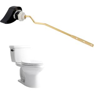 imageHibbent Metal Toilet Handle Replacement Compatible with TOTO THU068CP Trip Lvr for St743S Brass Handle Trip Lever Side Mount Toilet Flush Tank Lever ChromeMatte Black