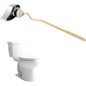 imageHibbent Metal Toilet Handle Replacement Compatible with TOTO THU068CP Trip Lvr for St743S Brass Handle Trip Lever Side Mount Toilet Flush Tank Lever ChromeChrome
