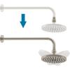 imageHibbent All Metal Shower Head Swivel Ball Joint Adapter Solid Brass Adjustable Shower Arm Connector Showerhead Extension Universal Showering Component Polished ChromeBrushed Nickel
