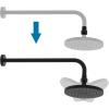 imageHibbent All Metal Shower Head Swivel Ball Joint Adapter Solid Brass Adjustable Shower Arm Connector Showerhead Extension Universal Showering Component Polished ChromeMatte Black