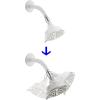 imageHibbent All Metal Shower Head Swivel Ball Joint Adapter Solid Brass Adjustable Shower Arm Connector Showerhead Extension Universal Showering Component Polished ChromeChrome