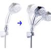 imageHibbent All Metal Shower Head Swivel Ball Joint Adapter Solid Brass Adjustable Shower Arm Connector Showerhead Extension Universal Showering Component Polished ChromeChrome