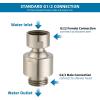 imageHibbent All Metal Shower Head Swivel Ball Joint Adapter Solid Brass Adjustable Shower Arm Connector Showerhead Extension Universal Showering Component Polished ChromeBrushed Nickel