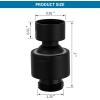 imageHibbent All Metal Shower Head Swivel Ball Joint Adapter Solid Brass Adjustable Shower Arm Connector Showerhead Extension Universal Showering Component Polished ChromeMatte Black