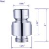 imageHibbent All Metal Shower Head Swivel Ball Joint Adapter Solid Brass Adjustable Shower Arm Connector Showerhead Extension Universal Showering Component Polished ChromeChrome