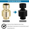 imageHibbent All Metal Shower Head Swivel Ball Joint Adapter Solid Brass Adjustable Shower Arm Connector Showerhead Extension Universal Showering Component Polished ChromeMatte Black