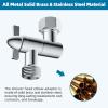 imageHibbent All Metal Shower head Elbow Adapter 360  Adjustable Swivel Brass Showerhead Adapter for Fixed and Rain Showerhead Stainless Steel Wall Mounted Shower Connector ChromeChrome