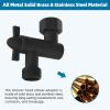 imageHibbent All Metal Shower head Elbow Adapter 360  Adjustable Swivel Brass Showerhead Adapter for Fixed and Rain Showerhead Stainless Steel Wall Mounted Shower Connector ChromeMatte Black