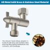 imageHibbent All Metal Shower head Elbow Adapter 360  Adjustable Swivel Brass Showerhead Adapter for Fixed and Rain Showerhead Stainless Steel Wall Mounted Shower Connector ChromeBrushed Nickel