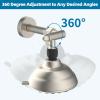 imageHibbent All Metal Shower head Elbow Adapter 360  Adjustable Swivel Brass Showerhead Adapter for Fixed and Rain Showerhead Stainless Steel Wall Mounted Shower Connector ChromeBrushed Nickel