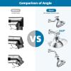 imageHibbent All Metal Shower head Elbow Adapter 360  Adjustable Swivel Brass Showerhead Adapter for Fixed and Rain Showerhead Stainless Steel Wall Mounted Shower Connector ChromeChrome
