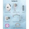 imageHibbent Selfcleaning Shower Head 10 High Pressure Rainfall Shower Head Showerhead ComboHandheld Shower Head 16 Adjustable Arc Shower Extension Arm 71 Hose Shower Head Holder ChromeChrome