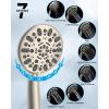 imageHibbent Selfcleaning Shower Head 10 High Pressure Rainfall Shower Head Showerhead ComboHandheld Shower Head 16 Adjustable Arc Shower Extension Arm 71 Hose Shower Head Holder ChromeBrushed Nickel