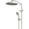 imageHibbent Selfcleaning Shower Head 10 High Pressure Rainfall Shower Head Showerhead ComboHandheld Shower Head 16 Adjustable Arc Shower Extension Arm 71 Hose Shower Head Holder ChromeBrushed Nickel