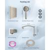 imageHibbent Selfcleaning Shower Head 10 High Pressure Rainfall Shower Head Showerhead ComboHandheld Shower Head 16 Adjustable Arc Shower Extension Arm 71 Hose Shower Head Holder ChromeBrushed Nickel