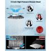 imageHibbent Selfcleaning Shower Head 10 High Pressure Rainfall Shower Head Showerhead ComboHandheld Shower Head 16 Adjustable Arc Shower Extension Arm 71 Hose Shower Head Holder ChromeChrome