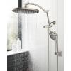 imageHibbent Selfcleaning Shower Head 10 High Pressure Rainfall Shower Head Showerhead ComboHandheld Shower Head 16 Adjustable Arc Shower Extension Arm 71 Hose Shower Head Holder ChromeBrushed Nickel